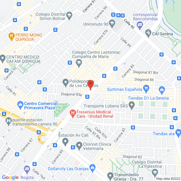 Mapa de Carrocerías Y Furgones Inyon S.A.S.
