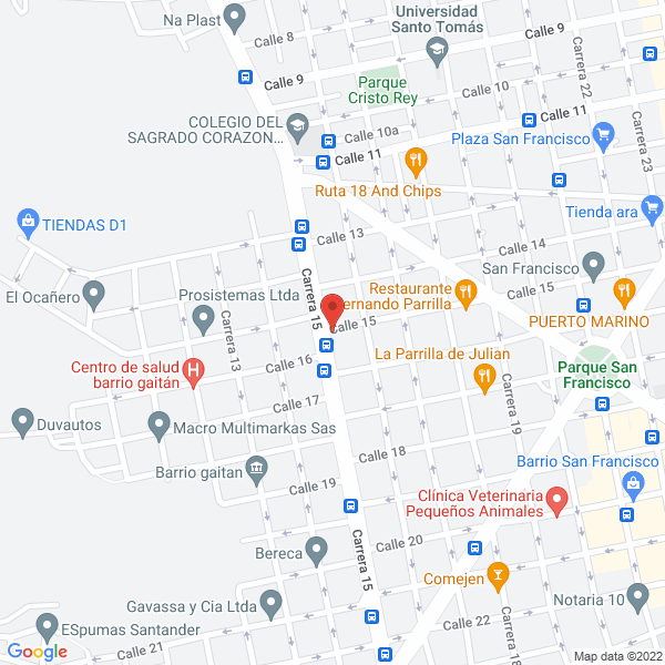 Map of Disparautos Bucaramanga