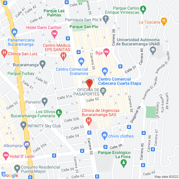 Map of 2020 Distribuciones Opticas