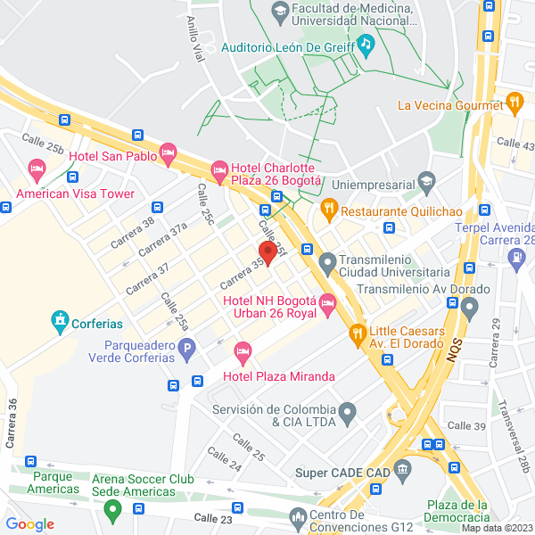 Mapa de Comercializadora Industrial Comerli Ltda.