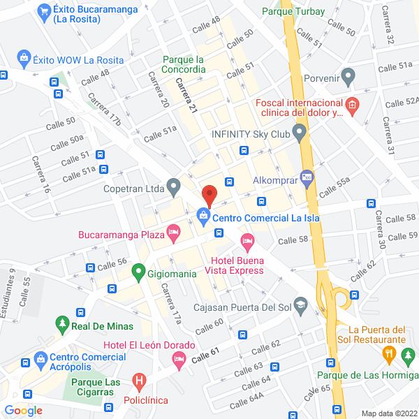Map of Nintendo Center