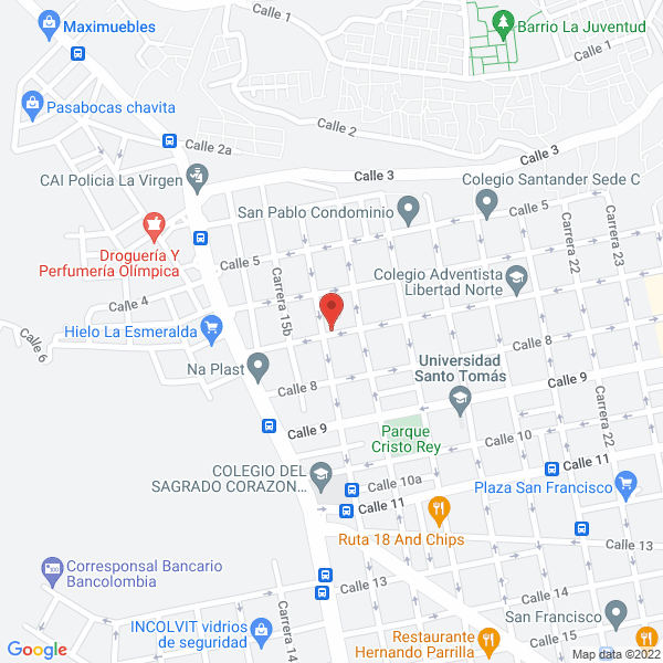 Map of Panadería Y Bizcochería Arego
