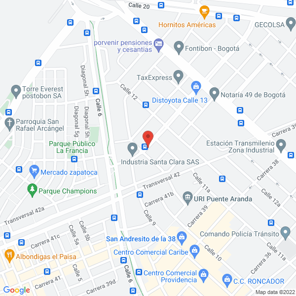 Mapa de Metalúrgicas Industriales S.A.S.