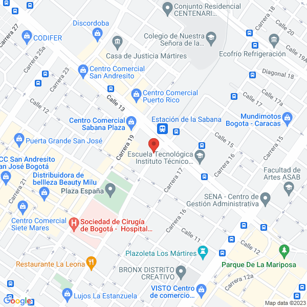 Mapa de Asociación De Comerciantes De La Sabana De Santafé De Bogota D.C.