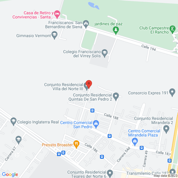 Mapa de Asociación Cvs Colombianos Con Visión De Servicio