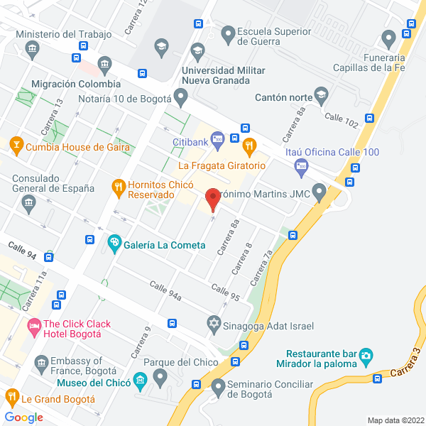 Mapa de Asociación Colombiana De Sordociegos