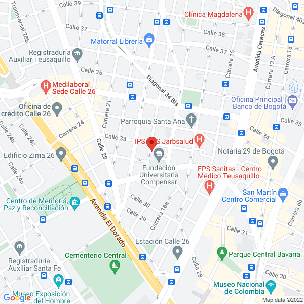 Mapa de Asociación Colombiana De Ostomizados