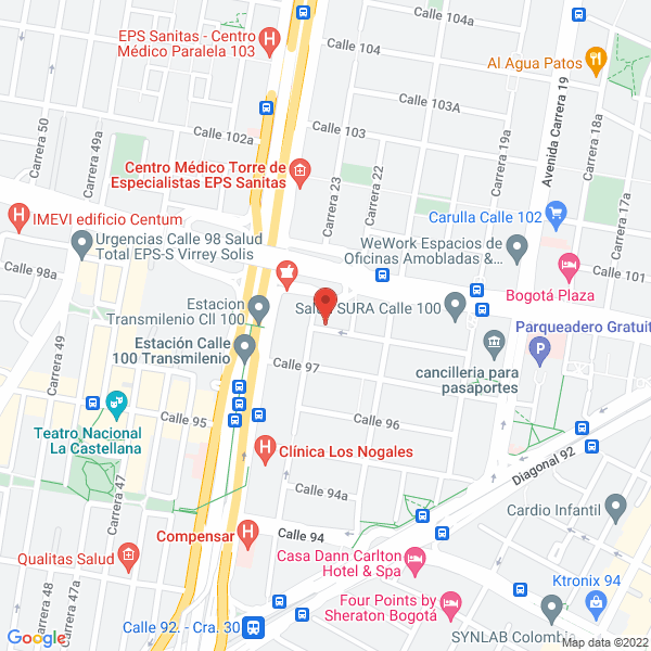 Mapa de Asociación Colombiana De Neurocirugía