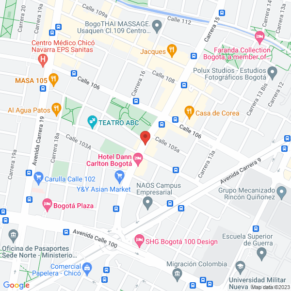 Mapa de Asociación Colombiana De Medicina Crítica Y Cuidado Intensivo