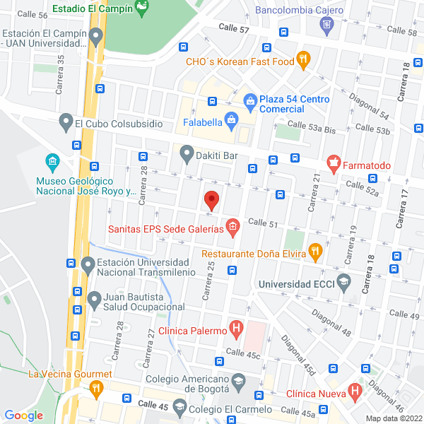 Mapa de Bocaditos De Pollo