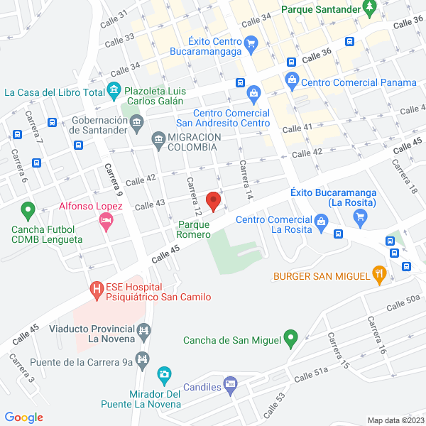Map of Floristería Exito