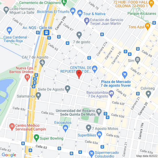 Mapa de Comercializadora Cargus Agb S.A.S.