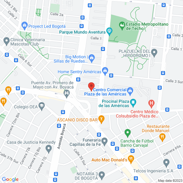 Mapa de Autopartes Y Accesorios De Colombia S.A.S.