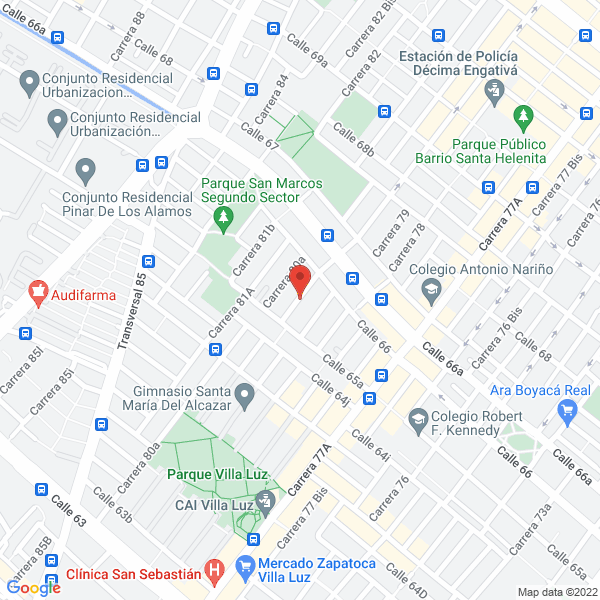 Mapa de Servicio Técnico Fabio Parra S.A.S.