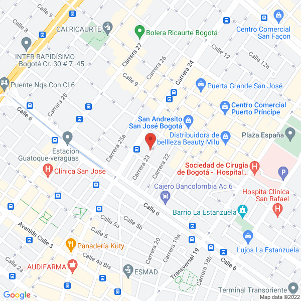 Mapa de Saen Comercializadora S.A.S.