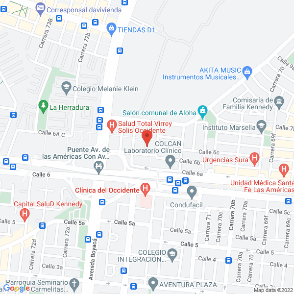 Mapa de Equimar Vacaciones Siglo Xxi S.A.S.