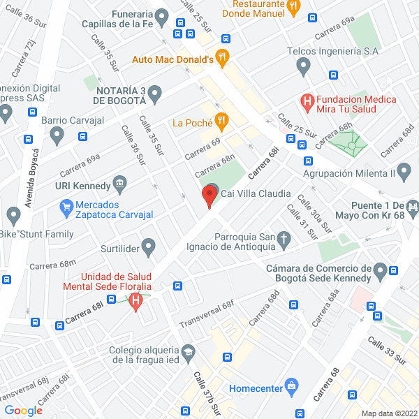 Mapa de Tecnoélectro Kmef S.A.S.