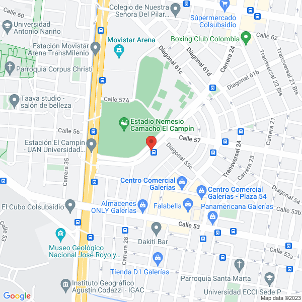 Mapa de Eléctricos Y Accesorios Industriales S.A.S.