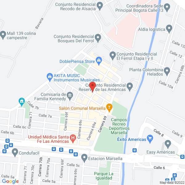 Mapa de Comercializadora De Pollo G & M S.A.S.