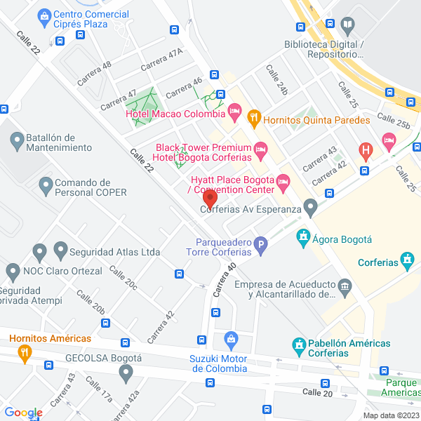 Mapa de Mejor Planeta S.A.S