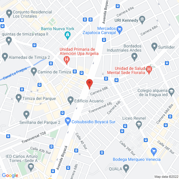 Mapa de Comercializadora Wgs S.A.S.