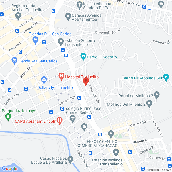 Mapa de Eléctricos Yali Ltda.