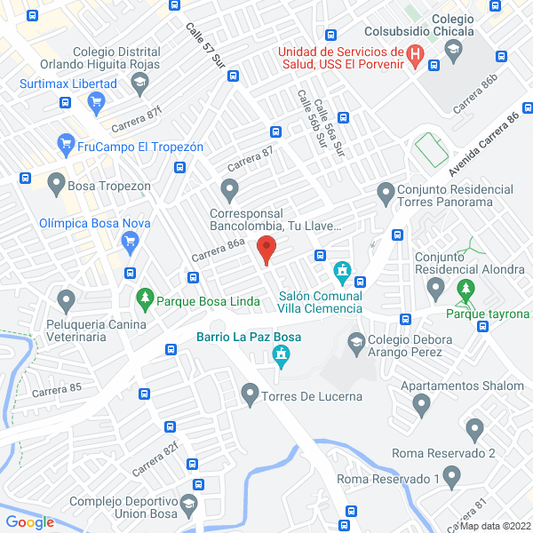 Mapa de Comercializadora Ingpart Ltda.
