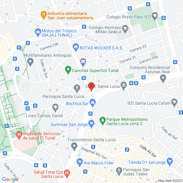 Mapa de Comercializadora Indruaseo S.A.S.