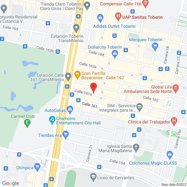 Mapa de Centro Llantas Express S.A.S.