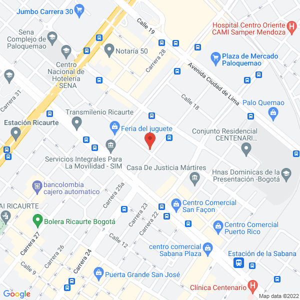 Mapa de Ferretería Mge S.A.S.