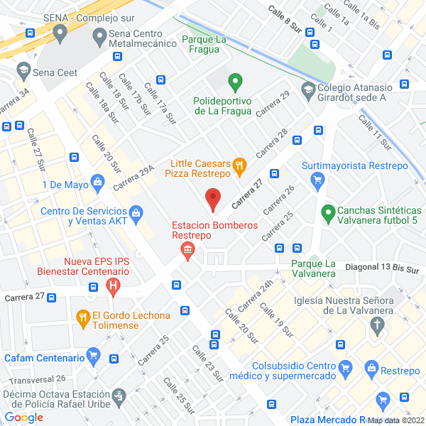 Mapa de Inoxidables Pestana S.A.S.