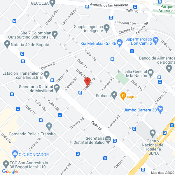 Mapa de Agape Alimentos S.A.S.