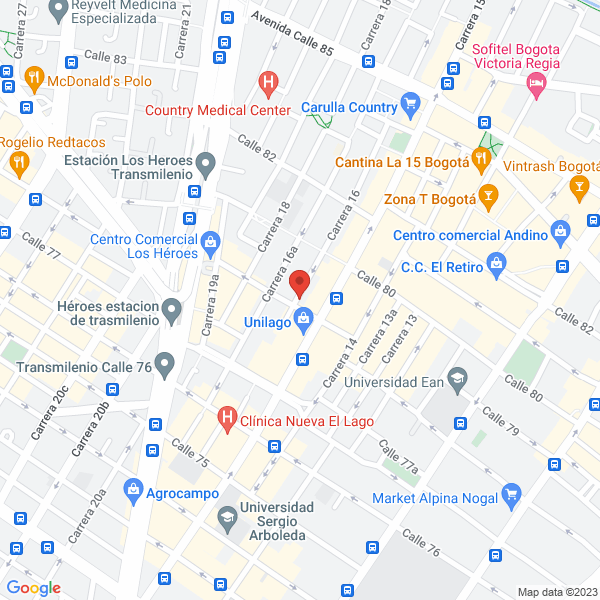 Mapa de Clínica Dental Especializada Dra Laura Osorno S.A.S.