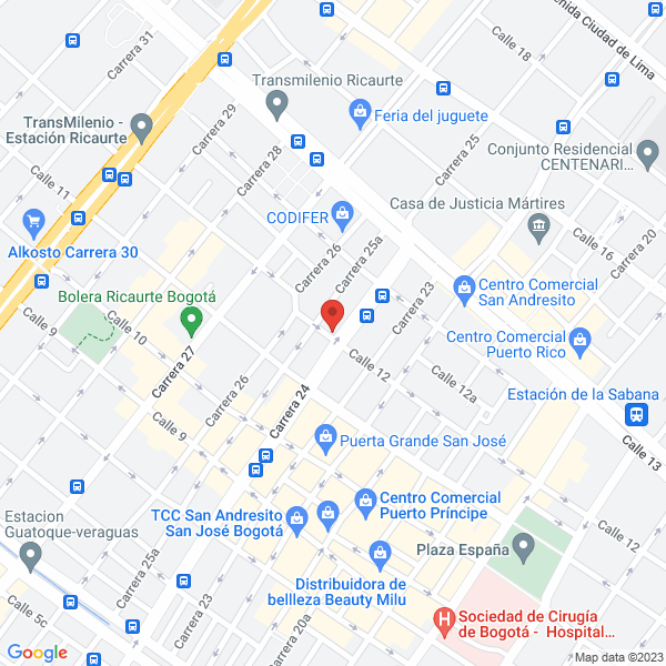 Mapa de Ferretería Y Eléctricos José Montenegro S.A.S.