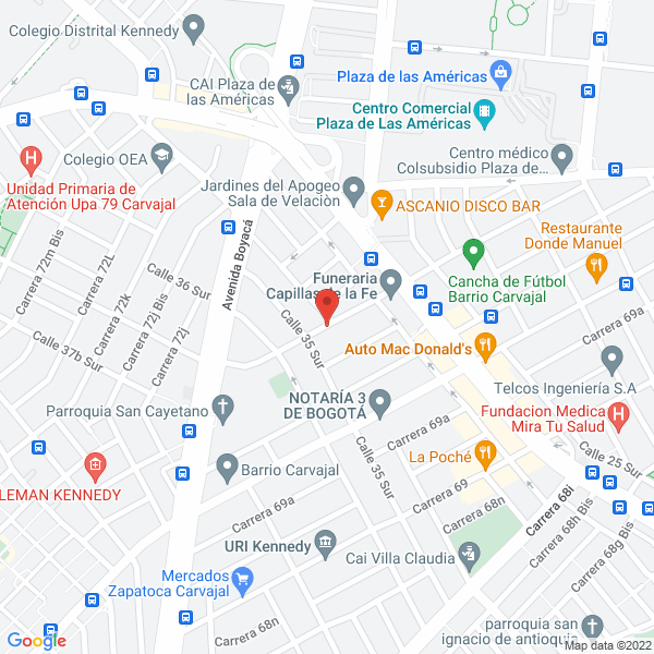 Mapa de Ambrosia Hojaldres Y Galletas S.A.S.