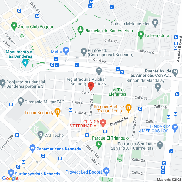 Mapa de Centro Para El Desarrollo Del Aprendizaje La Brujula Del Genio S.A.S.