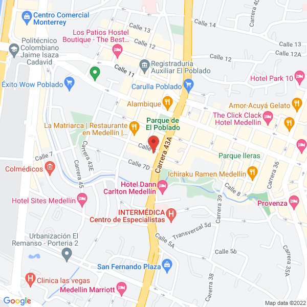 Mapa de Ieseg Latin América S.A.S.