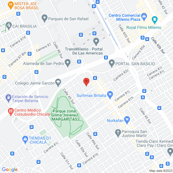 Mapa de Importadora Y Comercializadora Gaspy S.A.S.