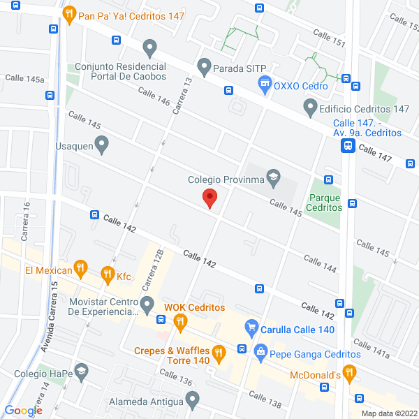 Mapa de Experience Food Party S.A.S.