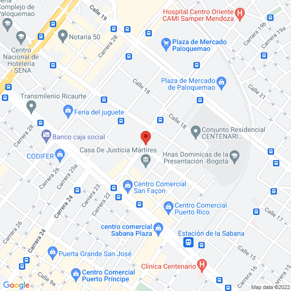 Mapa de Transencomiendas Paloquemao E.U.