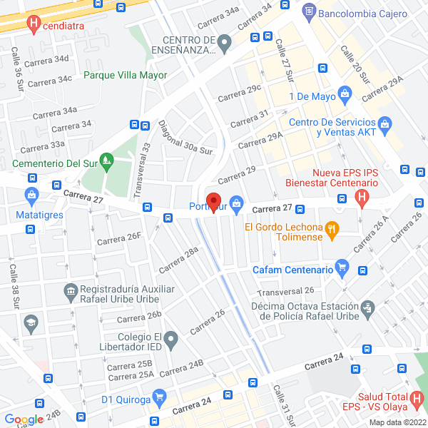 Mapa de Autovidrios Ibarra S.A.S.