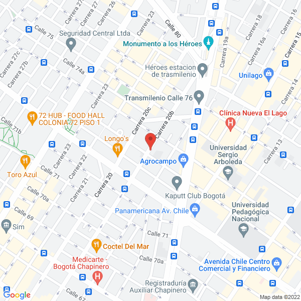 Mapa de Toyo Express Jb S.A.S.