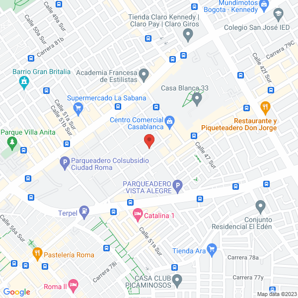 Mapa de Comercializadora Y Distribuidora De Pollo M & M S.A.S.