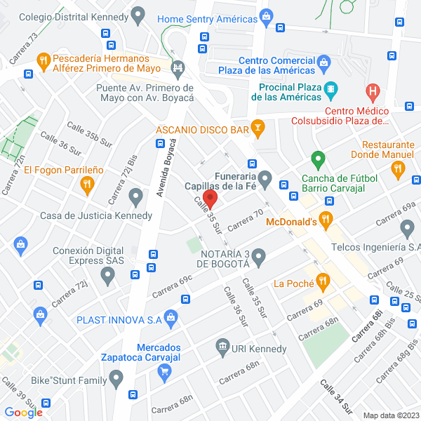Mapa de Comercializadora De Dulces Nathaly S.A.S.