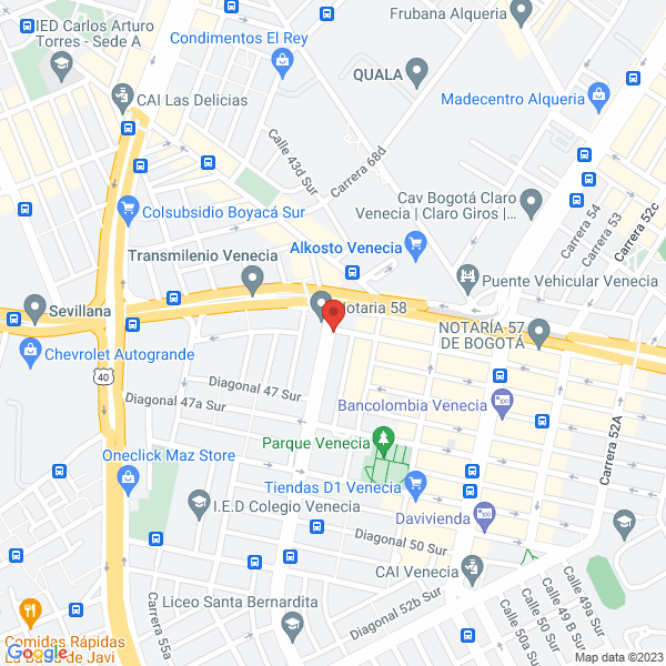 Mapa de Clínica Odontológica Dental Color Op S.A.S.