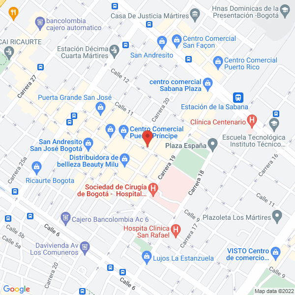 Mapa de Comercializadora Frontino Import S.A.S.