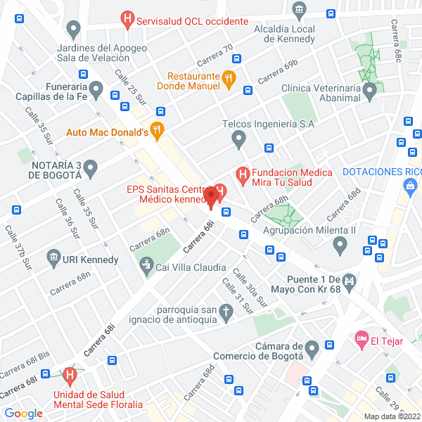Mapa de Mundo Automotriz Express S.A.S.