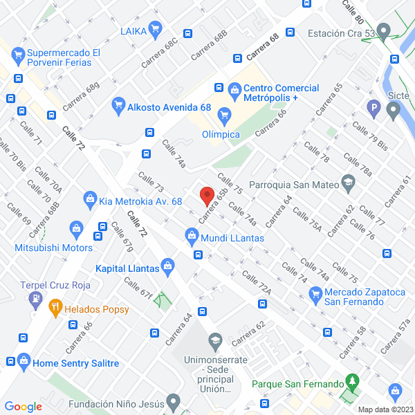 Mapa de Huellas Metalizadas & Cía. Ltda.
