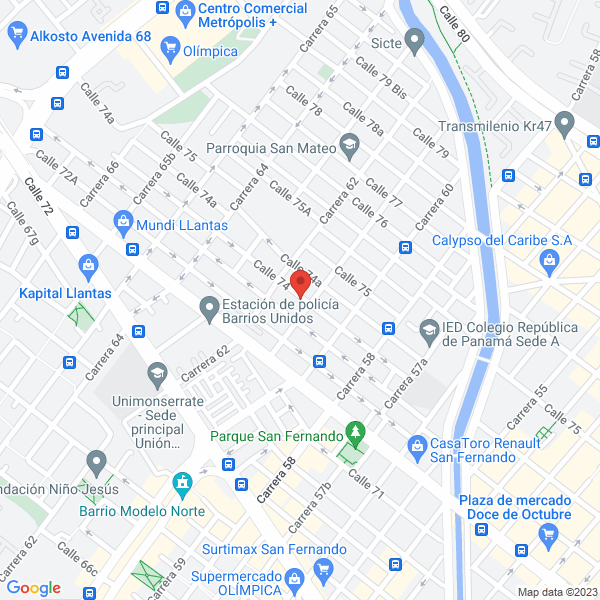 Mapa de Comercializadora De Autopartes Jaxcar S.A.S.