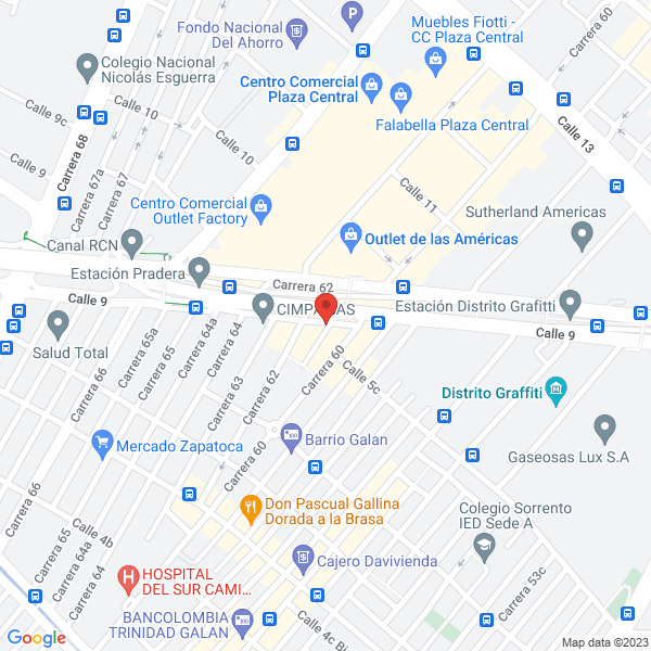 Mapa de Xe Inversiones S.A.S.